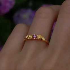 Tomfoolery Ruby Rosary Ring Clearance