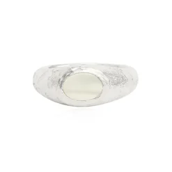 Tomfoolery Rustic Mother Of Pearl Signet Ring Fashion