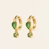 Tomfoolery Safra Aventurine Drop Hoops New