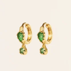 Tomfoolery Safra Aventurine Drop Hoops New