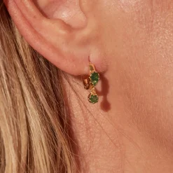 Tomfoolery Safra Aventurine Drop Hoops New