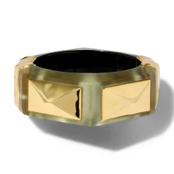 Tomfoolery Sage Luminous Lucite Armour Hinge Bracelet Online