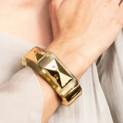 Tomfoolery Sage Luminous Lucite Armour Hinge Bracelet Online