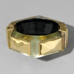Tomfoolery Sage Luminous Lucite Armour Hinge Bracelet Online
