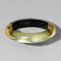 Tomfoolery Sage Luminous Lucite Claw Hinge Bracelet Best