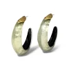 Tomfoolery Sage Luminous Lucite Edged Hoops Online