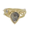 Tomfoolery Salt & Pepper Diamond Open Wrap Ring 18ct Yellow Gold Outlet