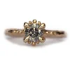 Tomfoolery Salt & Pepper Diamond Solitaire Urchin Ring Clearance