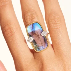 Tomfoolery Sangha Labradorite Statement Ring Online