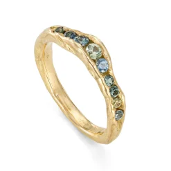 Tomfoolery Sapphire Half Channel Ring New