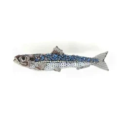 Tomfoolery Sardine Beaded Sequin Brooch Online