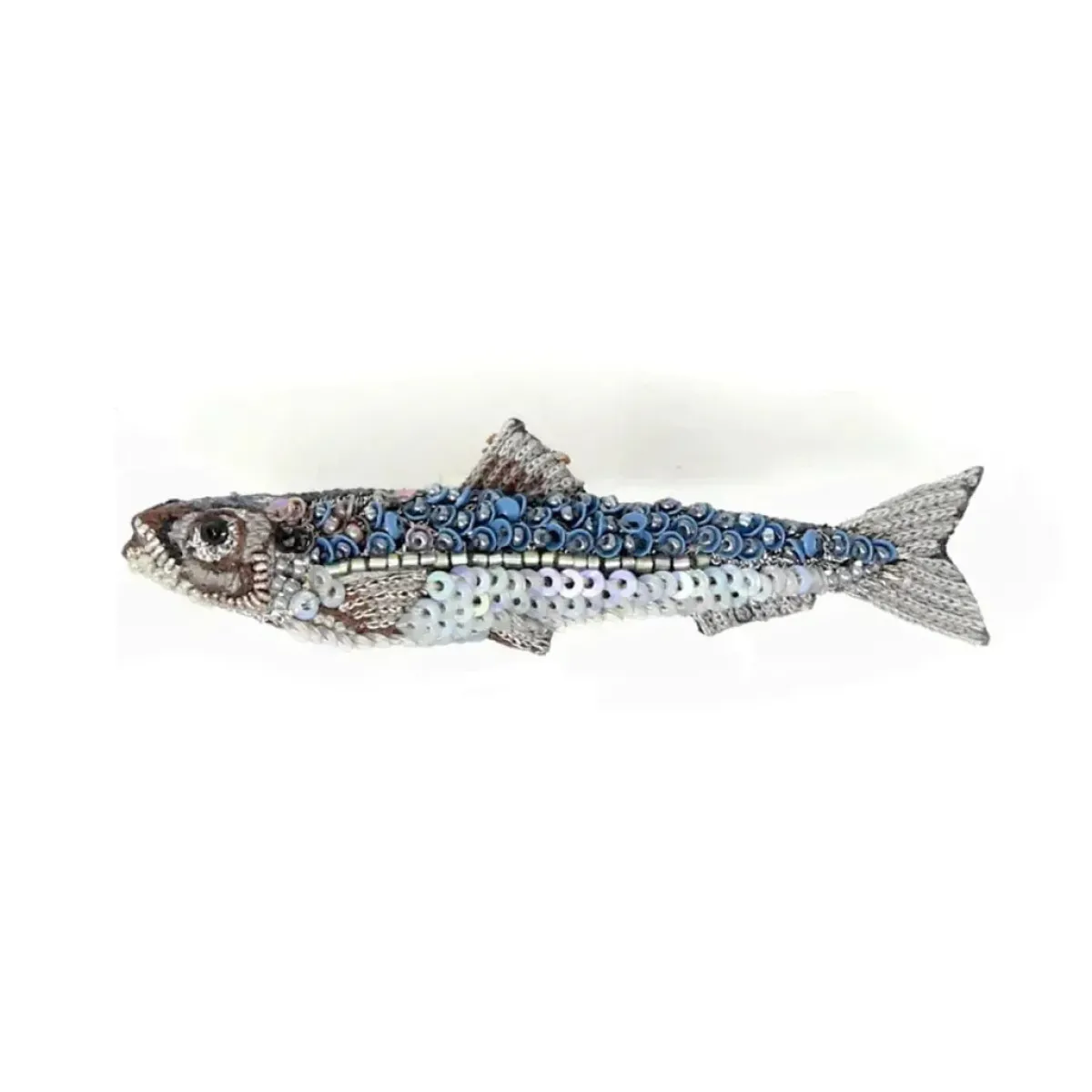 Tomfoolery Sardine Beaded Sequin Brooch Online
