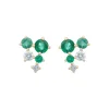 Tomfoolery Scatter Cascading Emerald Studs Discount