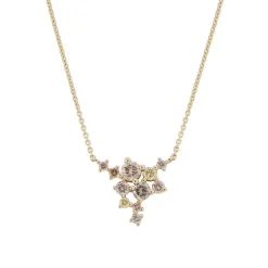 Tomfoolery Scatter Champagne Diamond Grand Cascade Pendant Outlet
