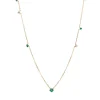 Tomfoolery Scatter Emerald Necklace New