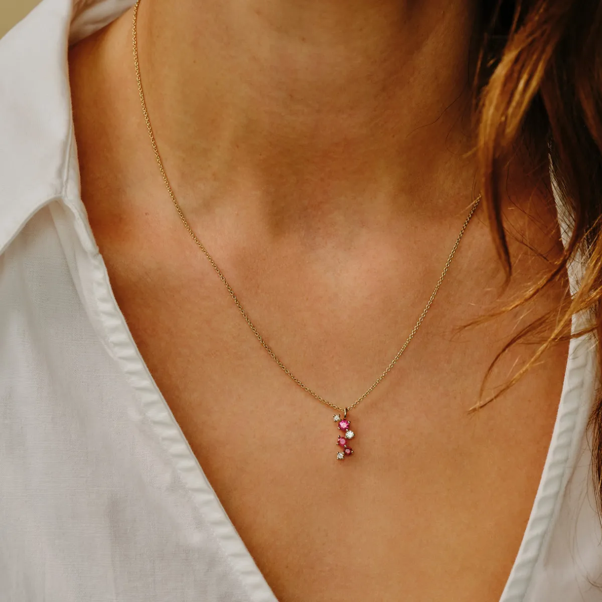 Tomfoolery Scatter Ruby Cascade Pendant Sale