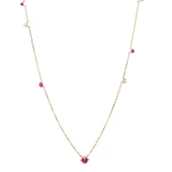 Tomfoolery Scatter Ruby Necklace Clearance