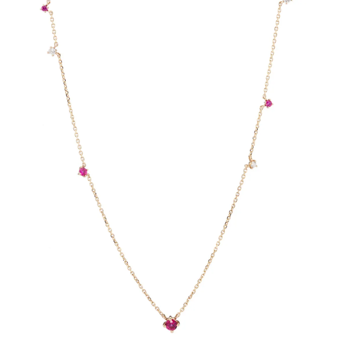 Tomfoolery Scatter Ruby Necklace Clearance