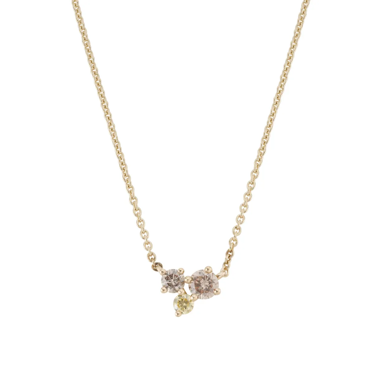 Tomfoolery Scatter Trio Champagne Diamond Cluster Pendant Discount