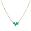Tomfoolery Scatter Trio Emerald Cluster Pendant Best