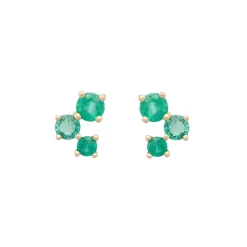 Tomfoolery Scatter Trio Emerald Studs Clearance