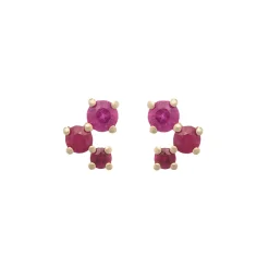Tomfoolery Scatter Trio Ruby Studs Discount