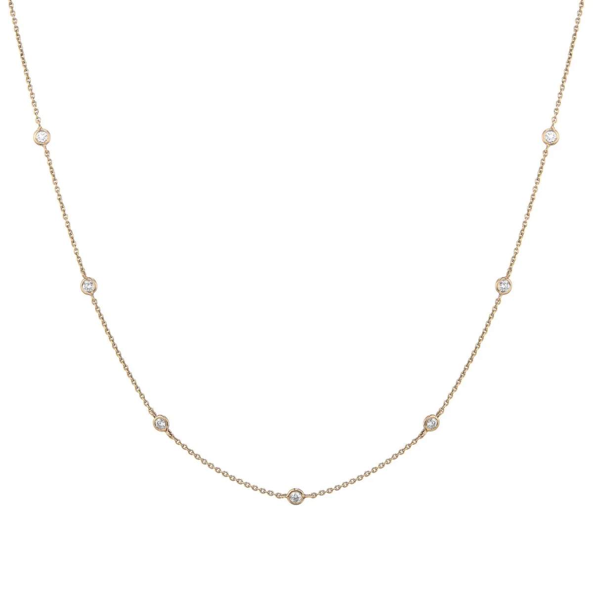 Tomfoolery Seven Diamond By The Yard Necklace Sale