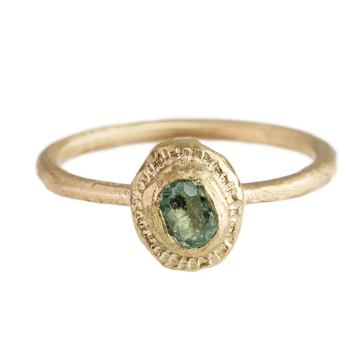Tomfoolery ‘She Sits by the Ocean’ 14ct Yellow Gold and Paraiba Tourmaline Ring Online