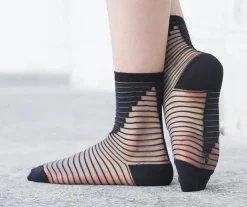 Tomfoolery Shibuya Black and White Transparent Socks Discount