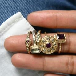Tomfoolery ‘Shine Bright Don’t Burn’ Ring with Green Sapphire Fashion