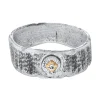 Tomfoolery Signature Wedding Band in Silver & 14ct Yellow Gold Fashion