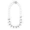 Tomfoolery Silver & Black Circle Waterfall Necklace Fashion