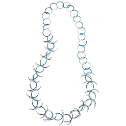 Tomfoolery Silver & Blue Twist Necklace Fashion