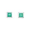 Tomfoolery Silver & Emerald Square Studs Outlet