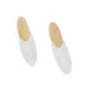 Tomfoolery Silver & Gold Baguettes Drop Earrings New