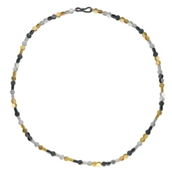 Tomfoolery Silver & Gold Dot Collar Necklace Discount