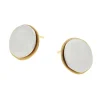 Tomfoolery Silver & Gold Double Disc Round Studs Hot