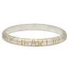 Tomfoolery Silver & Gold Etched “Every Heart To Love Will Come” Bangle Sale