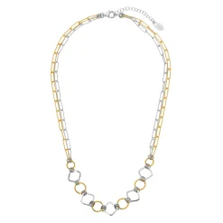 Tomfoolery Silver & Gold Geometric Game Necklace Online