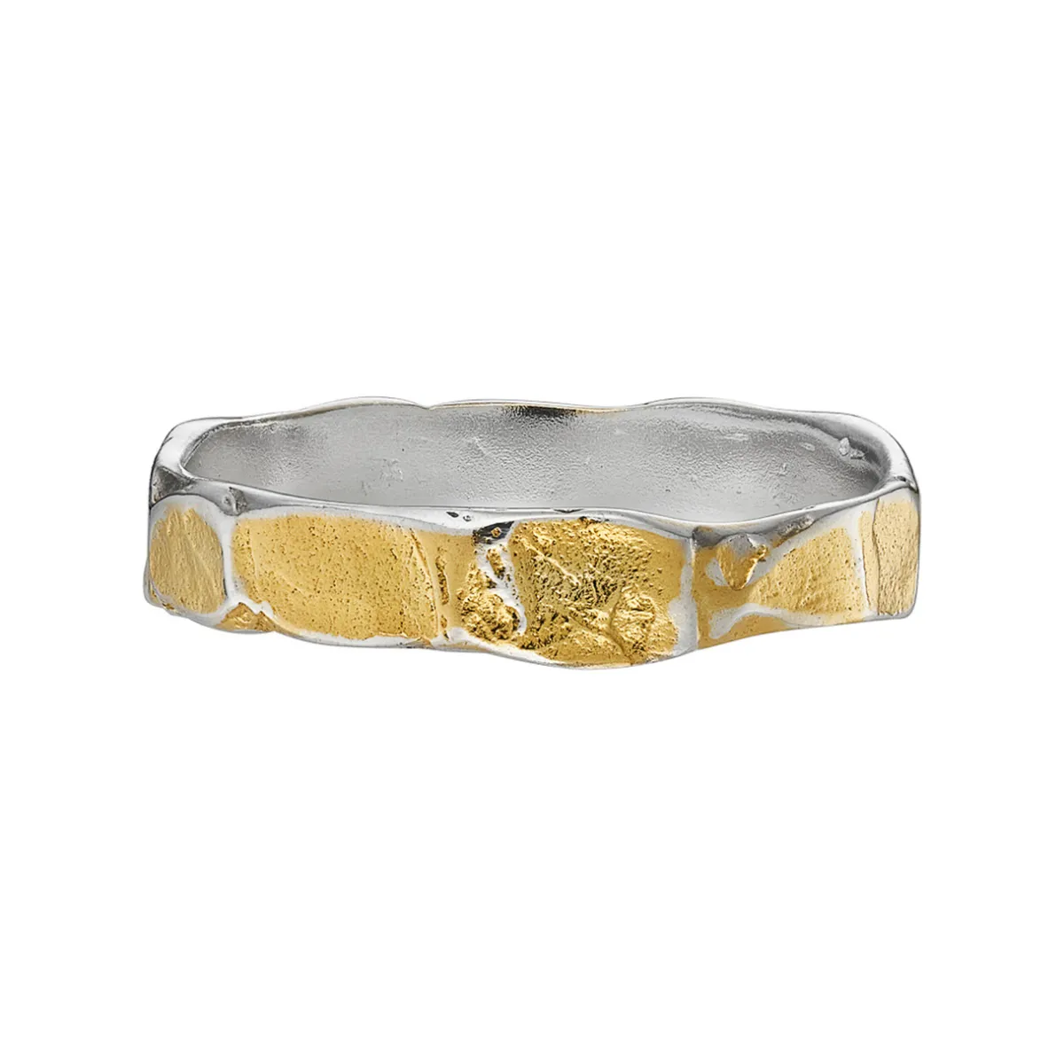 Tomfoolery Silver & Gold Molten Band Hot
