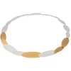 Tomfoolery Silver & Gold Oval Baguettes Necklace Best