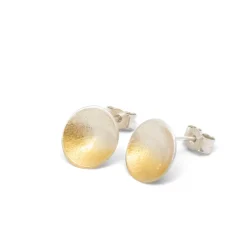 Tomfoolery Silver & Gold Plated Small Electra Stud Earrings Online
