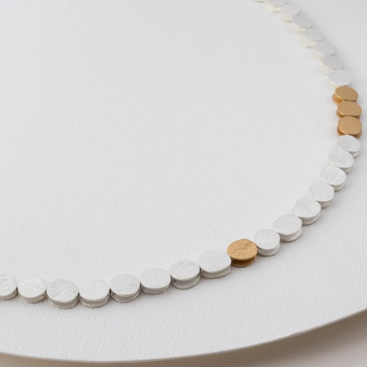 Tomfoolery Silver & Gold Plated Textured Oval Necklace Best