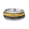 Tomfoolery Silver & Gold Spinning Wide Wrap Ring Online