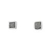 Tomfoolery Silver & Square Rough Diamond Studs Clearance