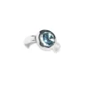 Tomfoolery Silver & Topaz Oh Ear Cuff New