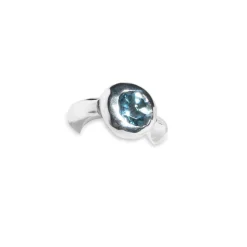 Tomfoolery Silver & Topaz Oh Ear Cuff New