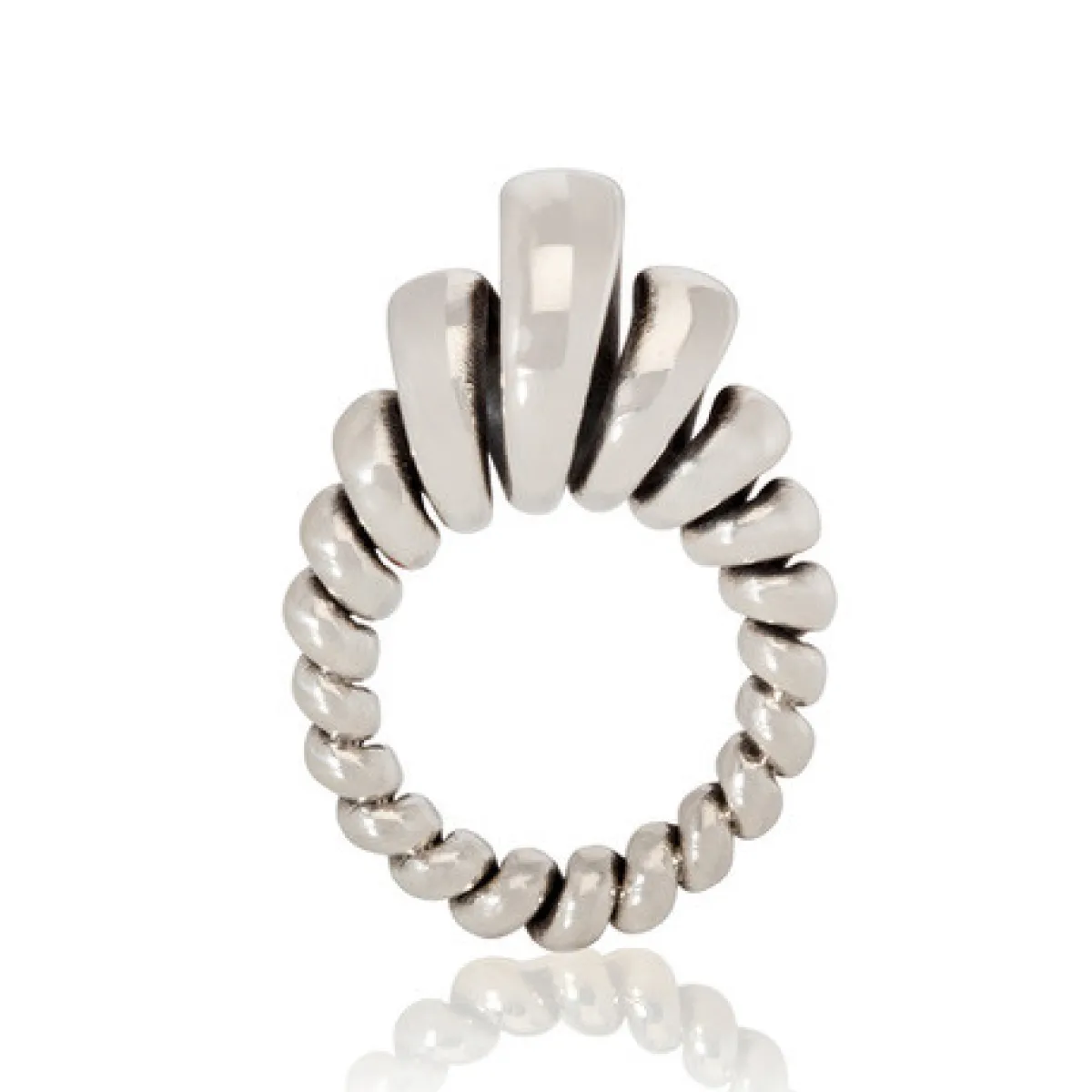 Tomfoolery Silver Acrobat Egg Ring Online