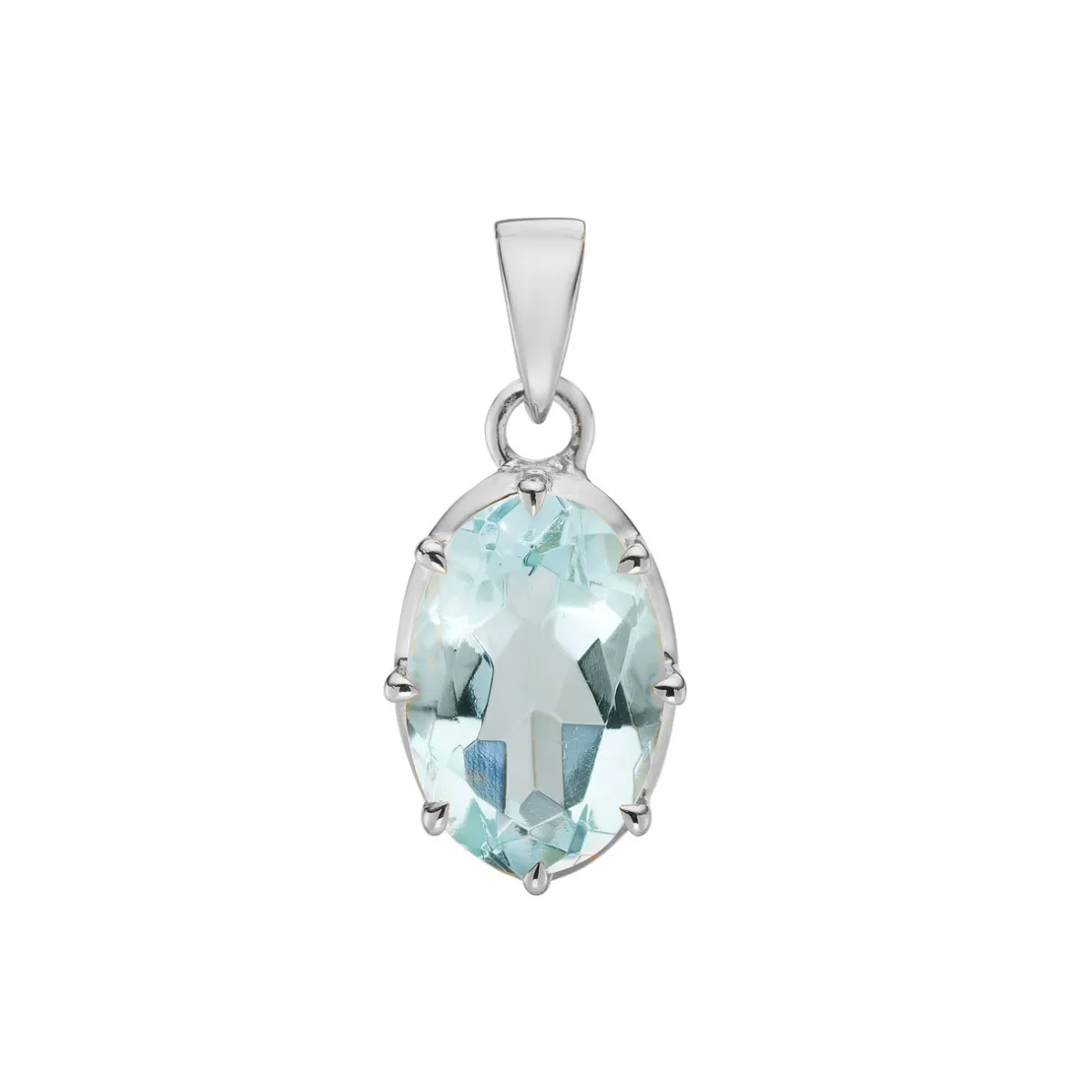 Tomfoolery Silver Aquamarine Pendant Sale