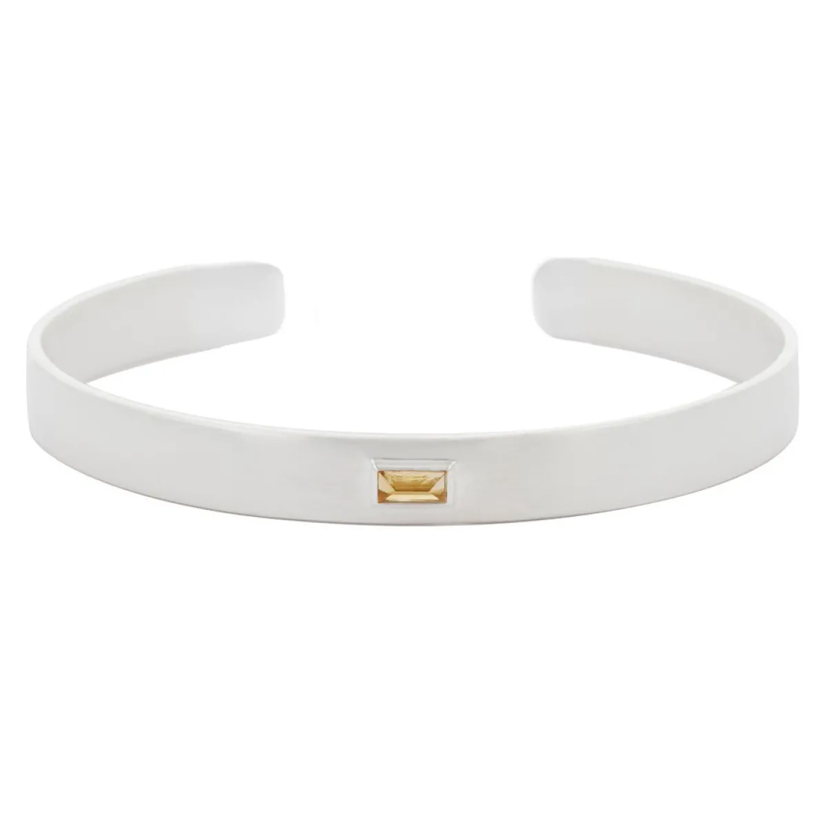 Tomfoolery Silver Baguette Cut Gemstone Cuff Sale